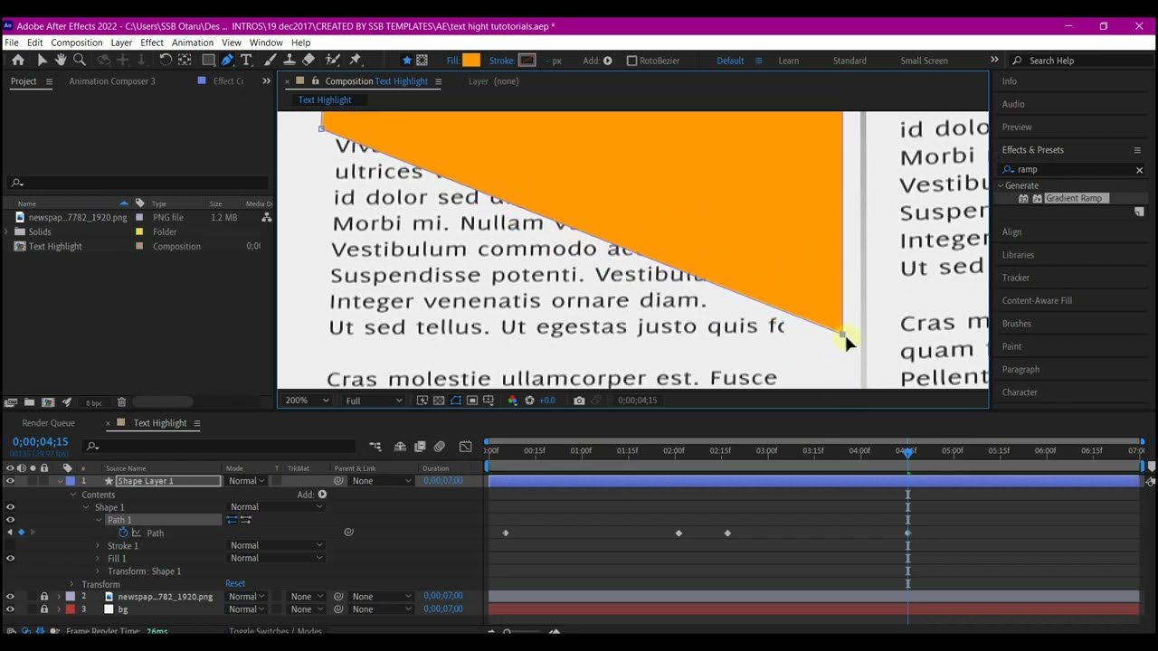 Text HIGHLIGHTS Animation in After Effects