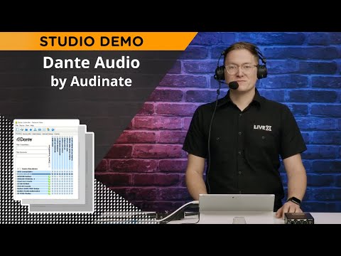 In-studio demo: Dante audio networking