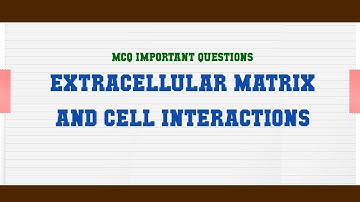 Extracellular Matrix and Cell Interactions MCQ Questions
