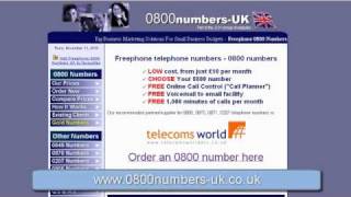 Telephone Freephone 0800 Numbers Uk