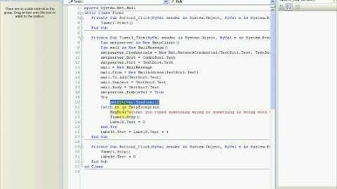how to make an email spammer in VB 2008