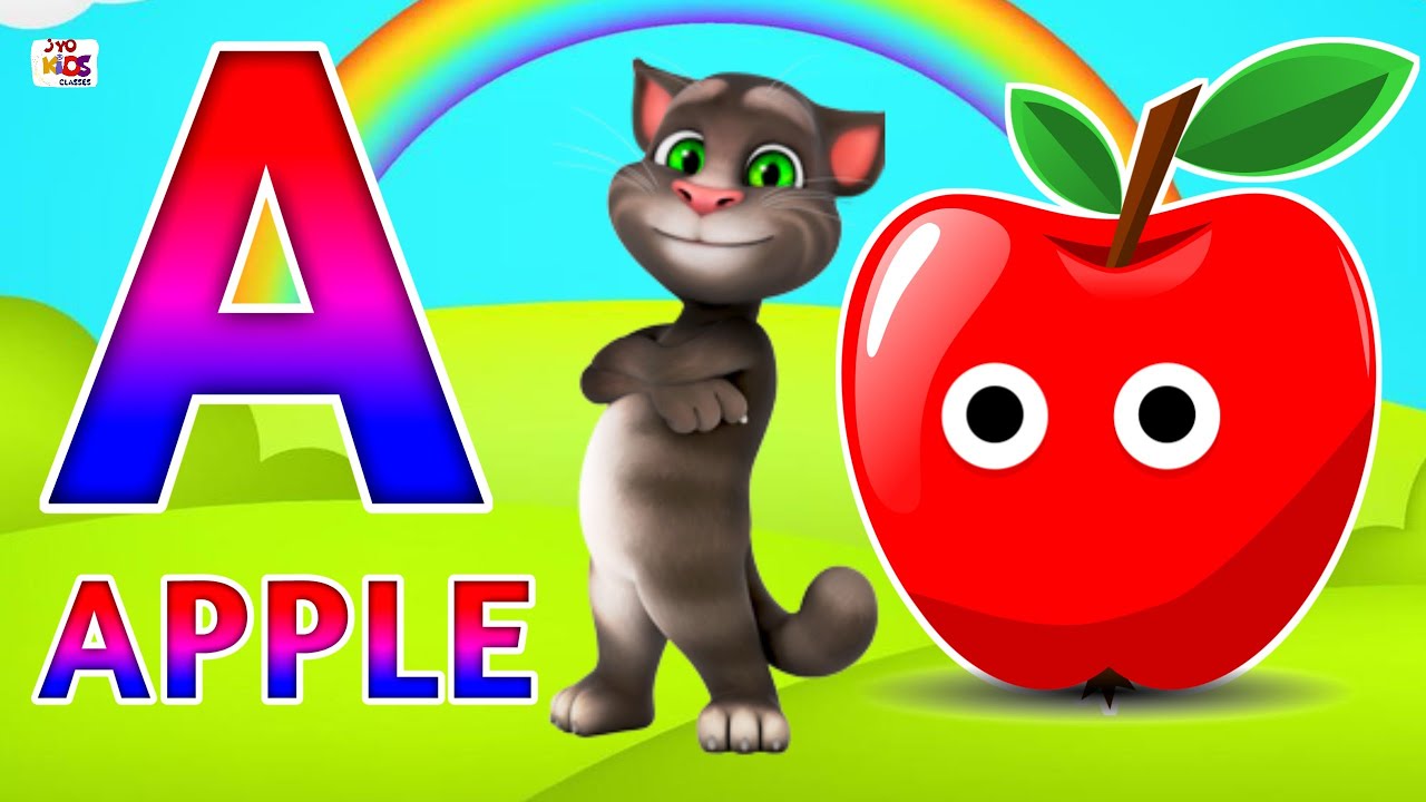 Phonics Song 2 with TWO Words in 3D - A For Apple🍎🍏- ABC Alphabet Songs with Sounds for Children's