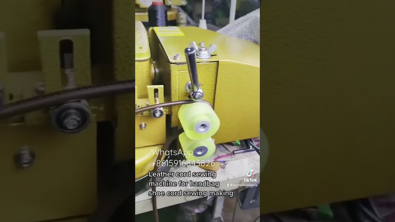 Leather cord sewing machine for handbag footwear making