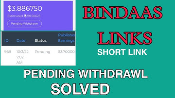 Bindaas Link Payment Pending Problem Solved | Bindaas Links Problem Fixed #blogging #adsense