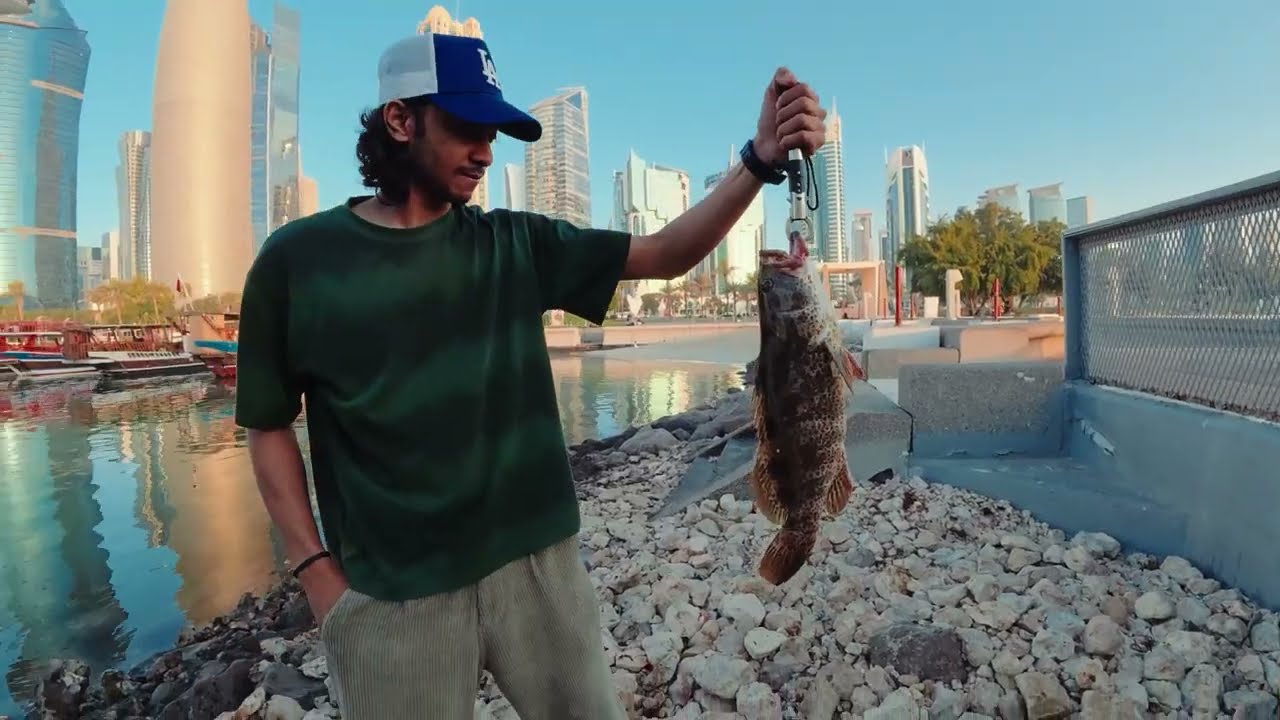 Catching Grouper with Lucana Pearl White Shad | Qatar
