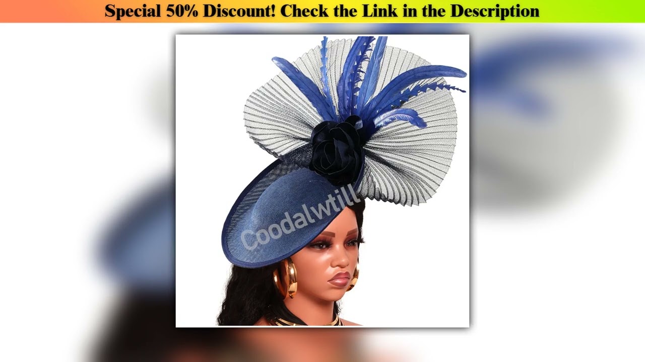Discount Navy Mesh Fascinator Wedding Women Hat Ladies Royal Ascot Headpiece For Festival Party Pil