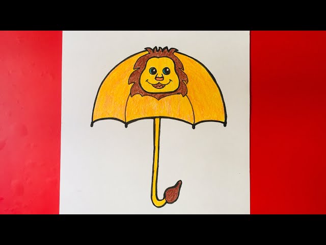 Kunst Zeichnungen - Learn how to draw a cute Umbrella step by step ♥ very  simple tutorial #umbrell..…