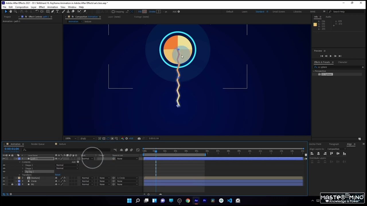 Adobe After Effects Simple Path Animation and Advanced Path Animation Class 04