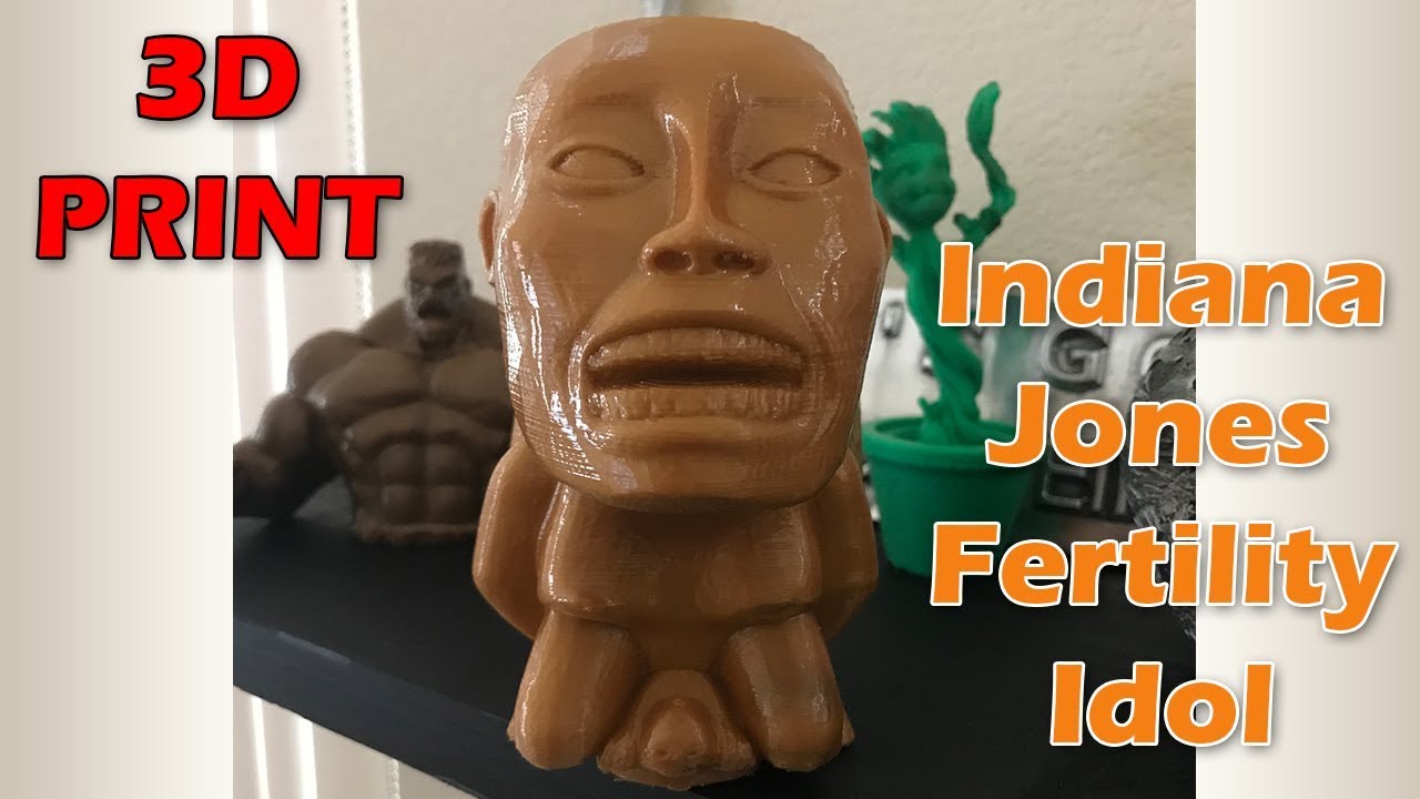 3D Printing an Indiana Jones Fertility Idol on PLA - YouTube