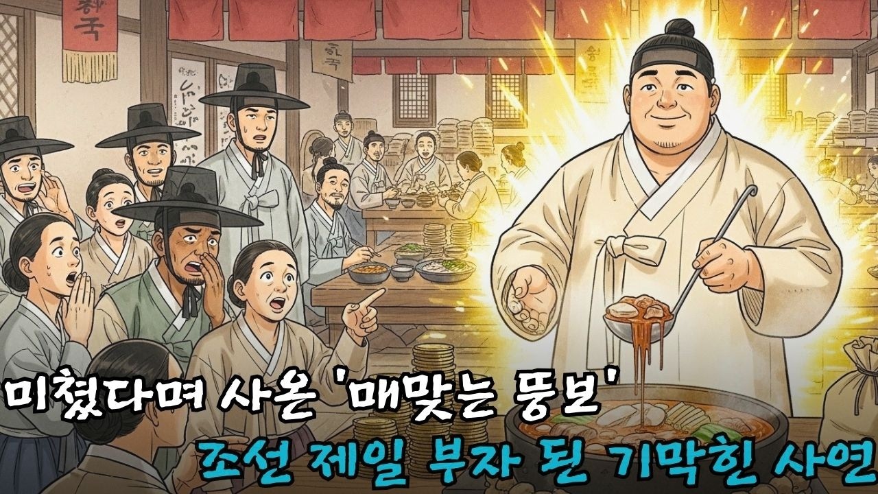 미쳤다고 손가락질 받으며 사온 '매맞는 뚱보'.. 1년 뒤 국밥집이 조선 제일 부자가 된 사연 | 야담·옛날이야기·반전