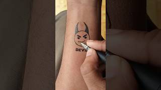 Making Devil tattoo.#tattoo #tattooartist #shorts #viral screenshot 5