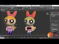 Powerpuff girls 3d step 12  mapping textures and uvw maps  3ds max