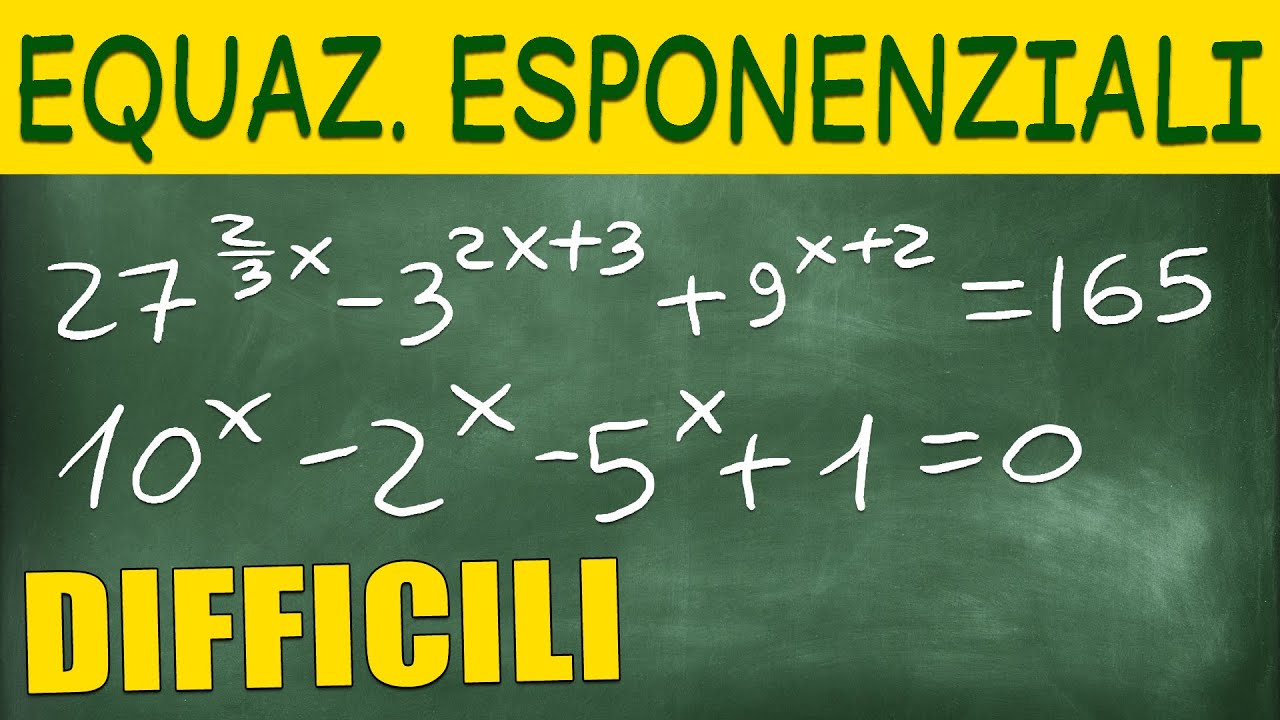 Risolvo Passo Passo 5 Equazioni Esponenziali Difficili - Impara le Strategie di Risoluzione!