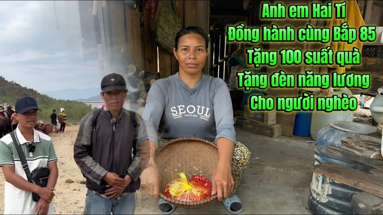 Hai Tí đồng hành tặng 100 suất quà và tặng đèn năng lượng cho hộ đặc biệt khó khăn. Tập 24