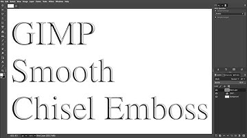 GIMP Smooth Chisel Emboss Text Effect without plugins