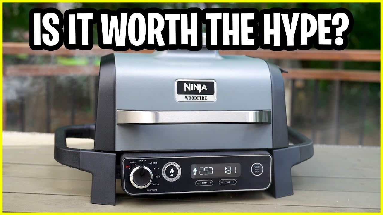 $175 Ninja Woodfire Outdoor Grill Unboxing & First Use - The Cookin' Camper  