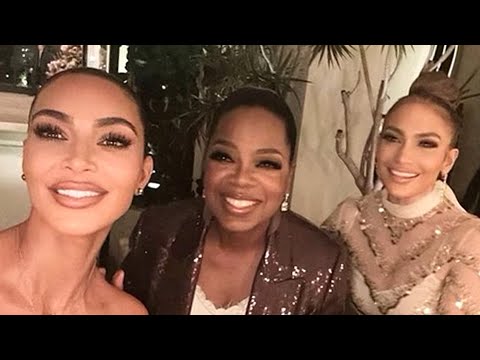 Kim kardashian and jennifer lopez celebrate oprah’s birthday