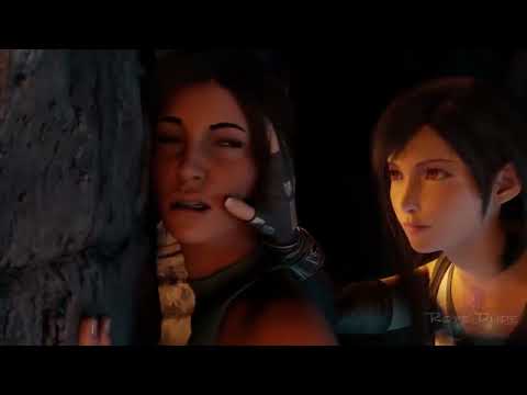 3D Lesbian Game Lara Croft and Tifa Lochart - Tomb Raider and Final Fantasy 7