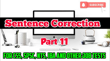 Sentence Correction for Screening Tests IBA, NTS, FPSC (11) #lectureship #css #spsc #nts #iba_tests