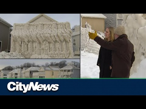 Fort Erie town crystallized in ice after winter storm hits Ontario