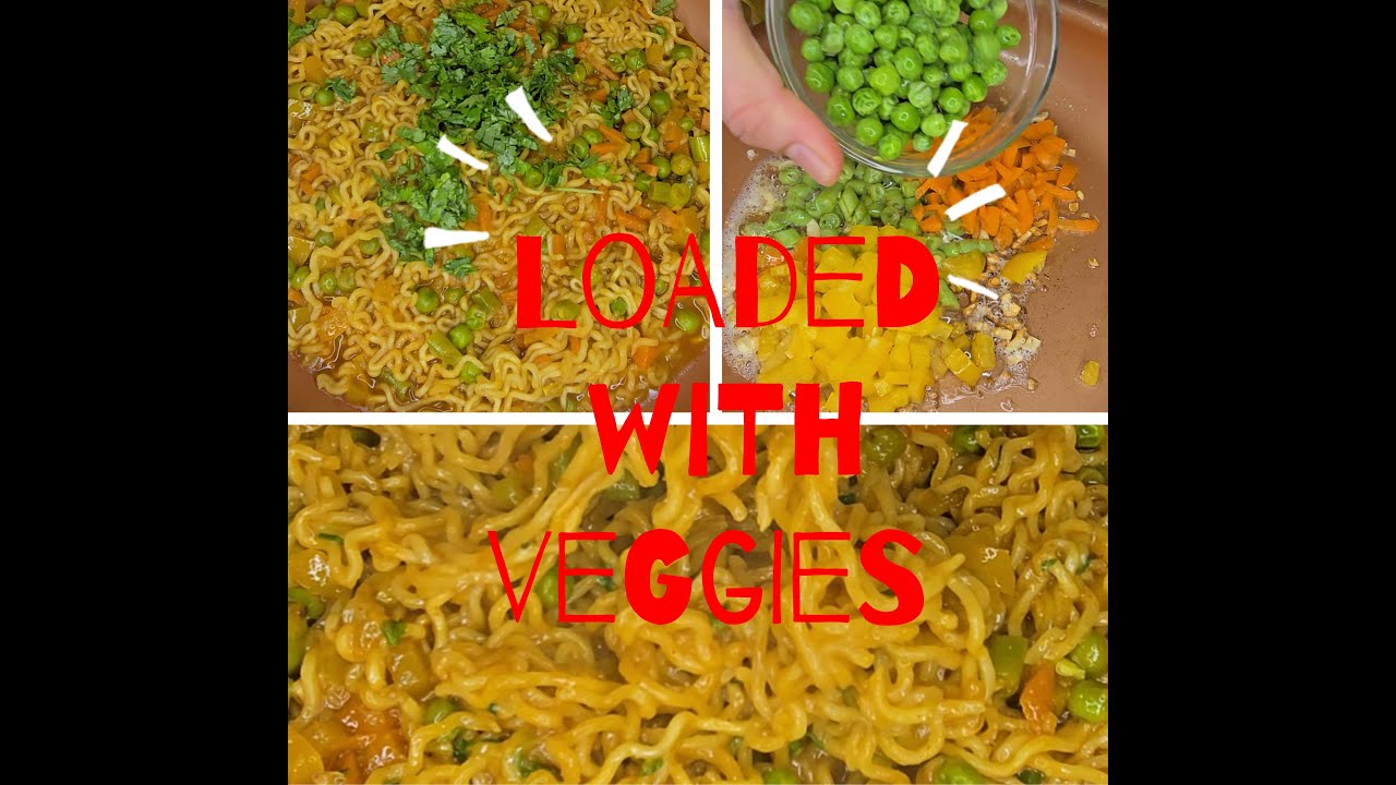 Рецепт уличной овощной лапши Maggi | Овощная лапша Maggi с масалой | Лапша Maggi с масалой от Ind...