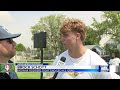 Indiana University tight end Brock Schott full interview with WANE's Glenn Marini at Tae Johnson's E