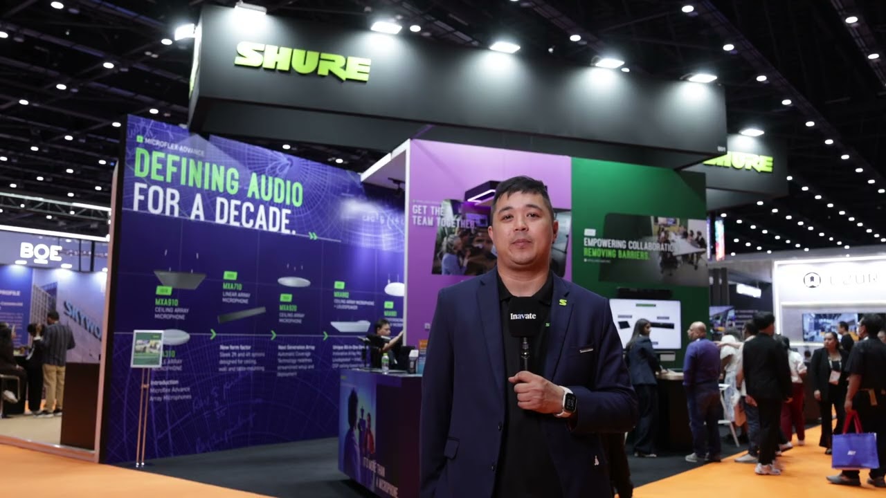 Shure highlights IntelliMix, MXA925 and broadcast audio at InfoComm Asia