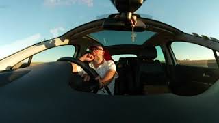 360 timelapse.Driving to jhb at sunrise.
