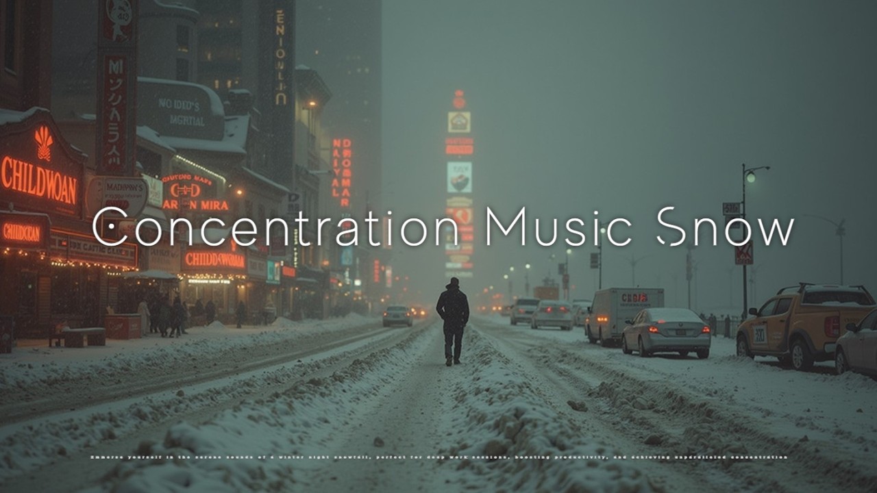 Музыка для глубокой работы | Зимняя ночь, снегопад, для максимальной концентрации и продуктивности