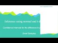 Confidence Interval for the Difference in Population Means Small Samples | Further Statistics