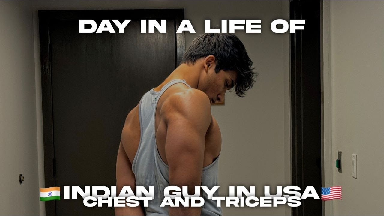 Day in a life of an Indian 🇮🇳 guy in USA 🇺🇸 |Chest & Triceps Workout| Siddhant Bengle