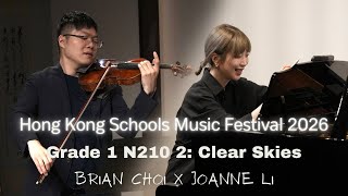Download Lagu 校際音樂節2026 N210 2: Clear Skies - Kathy Blackwell and David Blackwell 小提琴獨奏一級 Violin Solo - Grade 1 MP3
