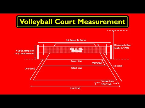 Volleyball Court Measurement & Dimensions Guide With Net Height