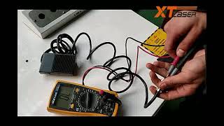 Test the foot switch by multimeter for marking machine screenshot 2