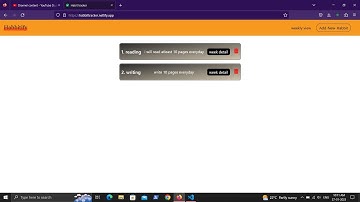Habit Tracker app | coding ninjas skills test