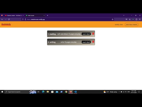 Habit Tracker app | coding ninjas skills test