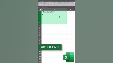 Excel Tips - Multiple Text Lines in a Cell | Bullet Points