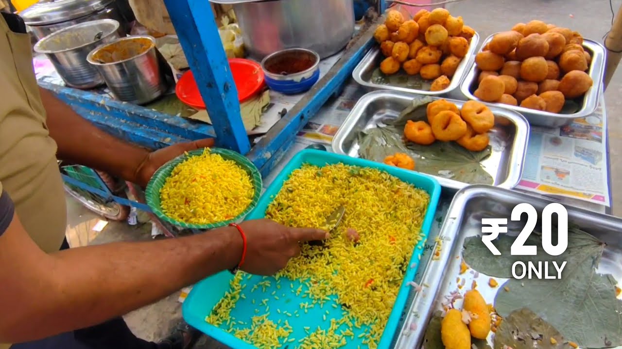 Vinukonda Famous Breakfast | Masala Dosa | Uggani Bajji | Aloo Puri | Indian Street Food #streetfood