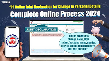 How to Submit EPF Joint Declaration Online In Telugu 2024| Update Name, DOB, Gender | @mvnblog