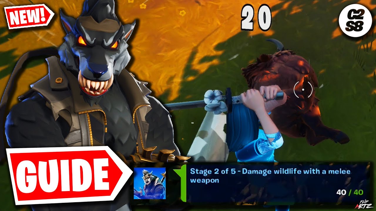 "Damage wildlife with a melee weapon" Dire (Fortnite Battle Royale)