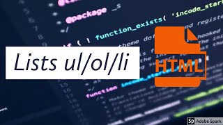 HTML Lists in Hindi - 10 || How to create a list in html in hindi || #html #htmllist