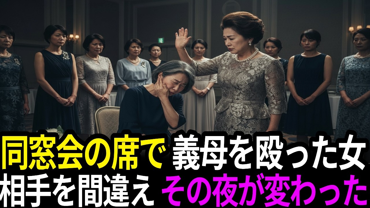 同窓会で姑が平手打ちされた瞬間、検事の嫁が動いた