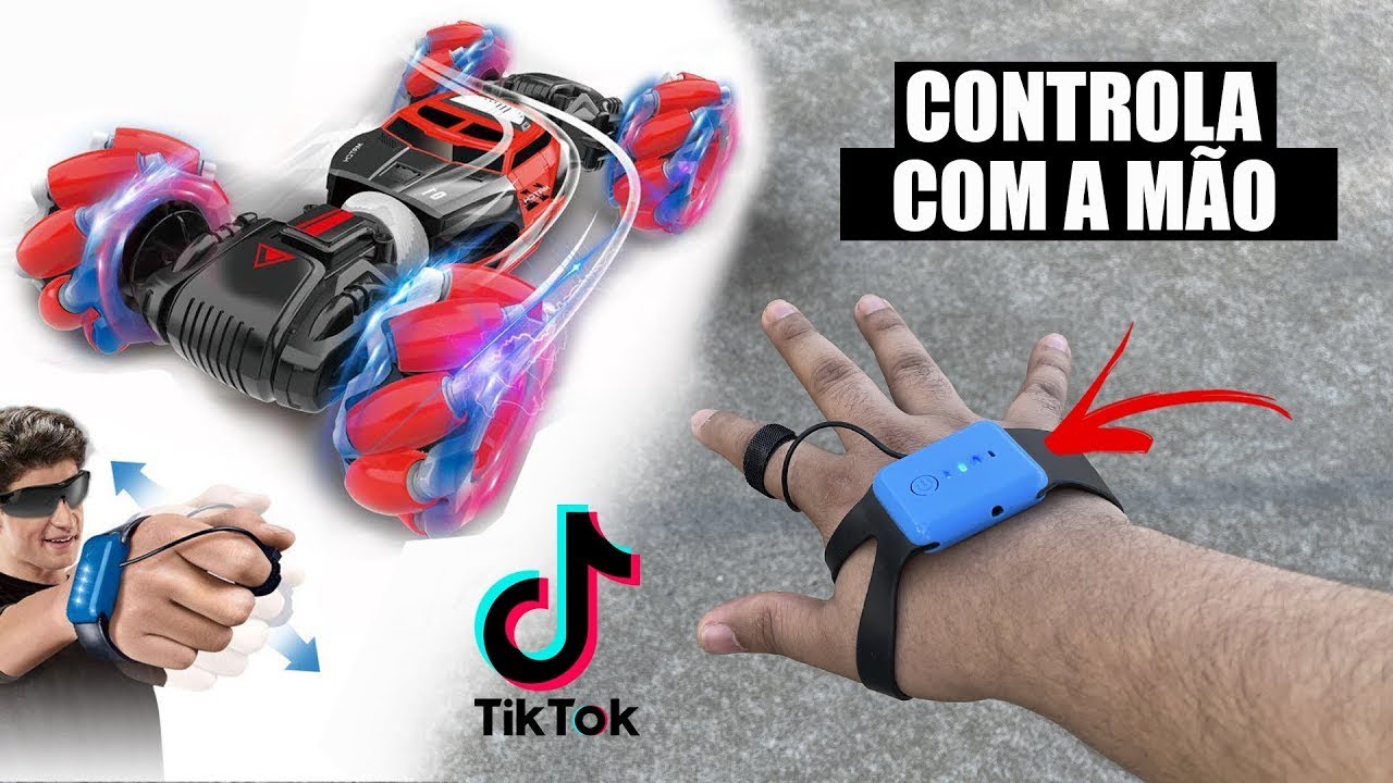 COMPREI O CARRINHO QUE VOCÊ CONTROLA COM A MÃO - YouTube