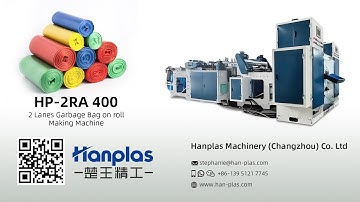 [Hanplas] 2 Lanes garbage rolling bag converting Machine. High-speed bag making machinery can