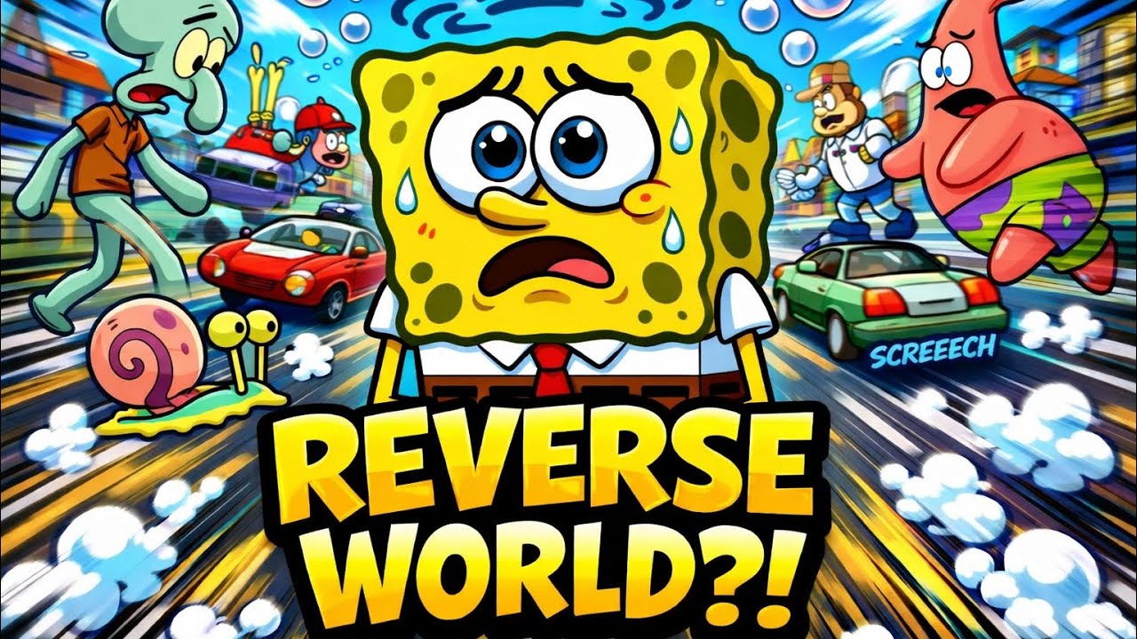 SpongeBob in Reverse World | Everything Moves Backwards 😂