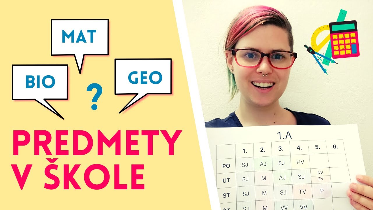 Predmety v slovenskej škole - Предмети в словацькій школі (простою словацькою)