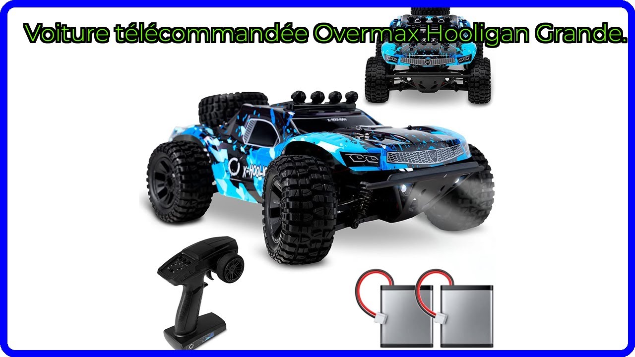 Overmax X-Rally Voiture RC 1/22 – 25 Km/h, Portée 100 M, 2 Batteries 600 MAh, Suspension Indépendante, 30 Min D'autonomie