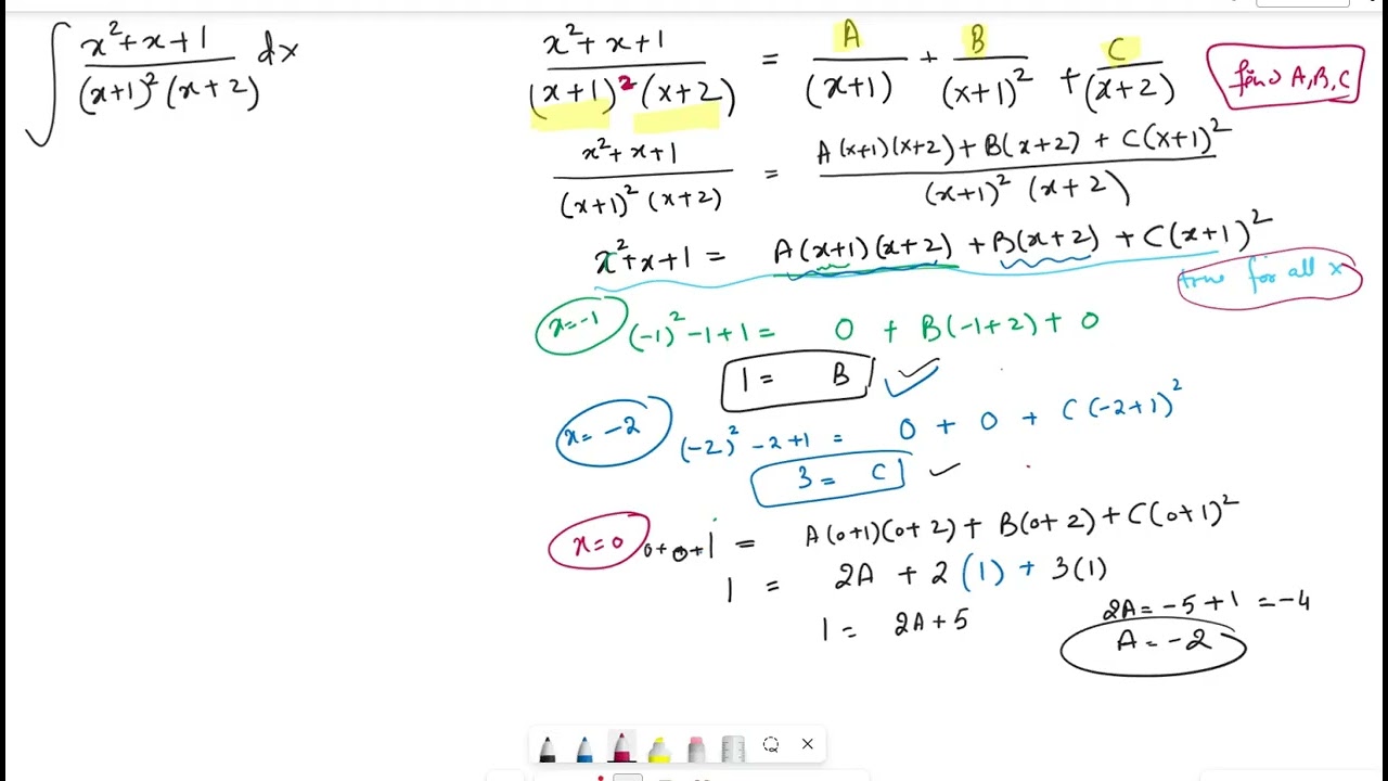 Calculus II- Integrals using Partial Fractions(Repeating linear factors)