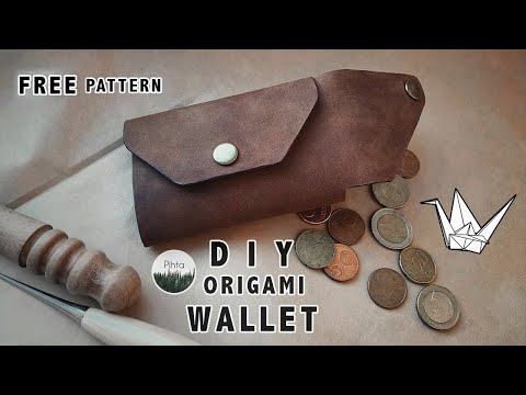 AND WE DID IT | DIY Origami Leather Wallet FREE PATTEN | Кошелек оригами из кожи бесплатная выкройка