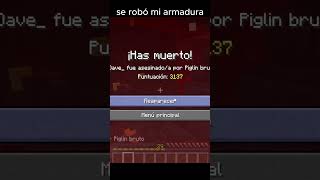 ESE CERDO SE ROB0 MI ARMADURA #minecraft #humor #minecraftsurvivalseries100days #memes #shorts